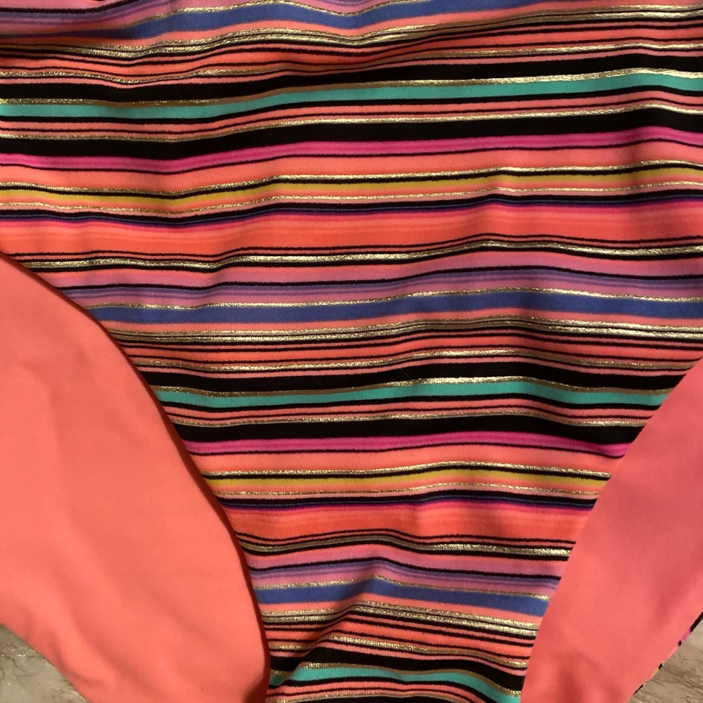 💙 Victoria's Secret Stripe Bandeau Bikini - 32C - Picture 6 of 6